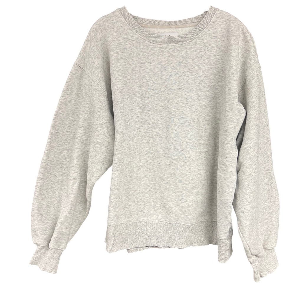 Aritzia TNA Cozy Sweatfleece Crewneck Sweatshirt Heather Grey Size 2 Medium